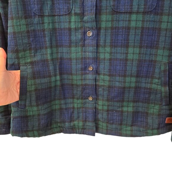 L.L. Bean Scotch Plaid Sherpa Lined Jacket Size Medium - Picture 5 of 8